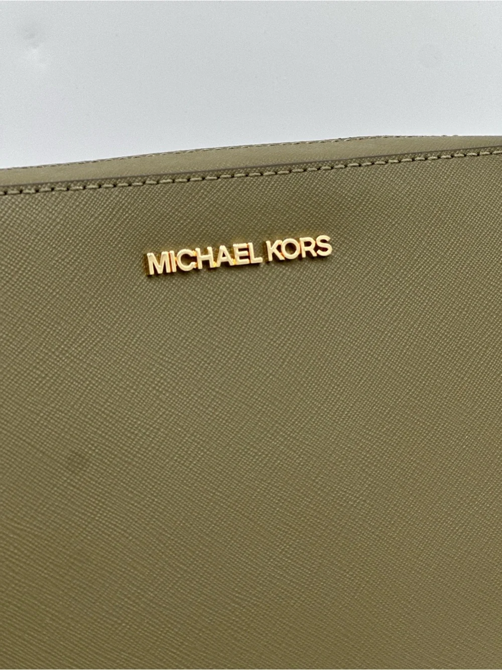 Michael Kors Olive Crossbody with Gold Chain Accent